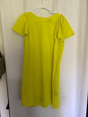 Who What Wear Lime Flutter Sleeve Midi Dress